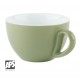 TAZA CAPPUCCINO PORCELANA 300 ml  VERDE "SNUG"