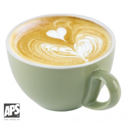 TAZA CAPPUCCINO PORCELANA 300 ml  VERDE "SNUG"