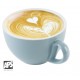 TAZA CAPPUCCINO PORCELANA 300 ml  AZUL "SNUG"