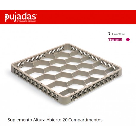 SUPLEMENTO CESTA 20 COMPARTIMENTOS PJ T-VERSION MAX. 100MM