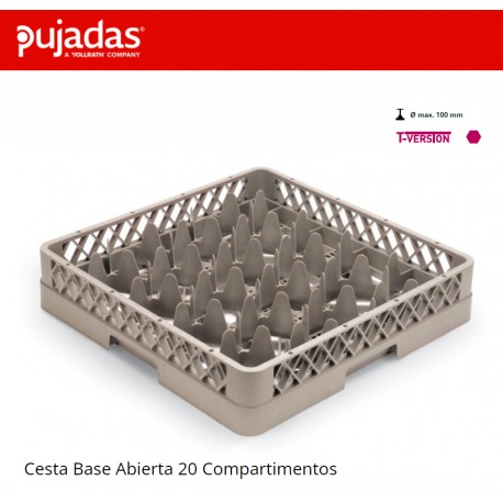 CESTA BASE 20 COMPARTIMENTOS PJ T-VERSION MAX.100MM