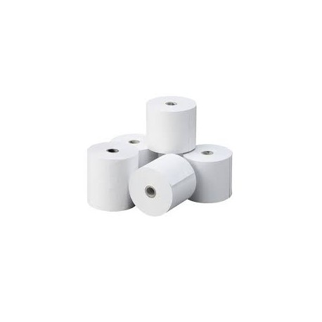 PAQUETE 10 ROLLOS PAPEL TERMICO 80X55X12 65G - SIN BPA