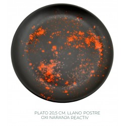 PLATO POSTRE 20,5 CM  OXI NARANJA REACTIV