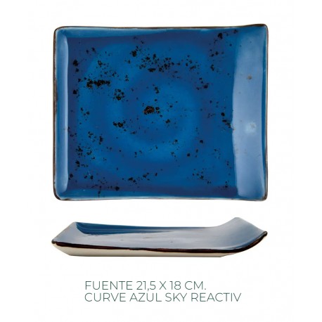 FUENTE 21,5X18 CM CURVE AZUL SKY REACTIV