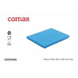 TABLA CORTE 400x300x20 mm AZUL HDPD500