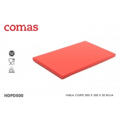 TABLA CORTE 500x300x20 mm ROJA HDPD500