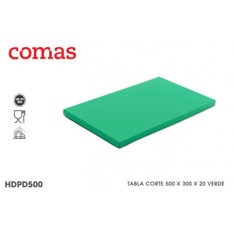 TABLA CORTE 500x300x20 mm VERDE HDPD500