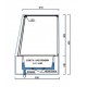 VITRINA CALIENTE  6 GN 1/4 CRISTAL RECTO  1078X335X450mm