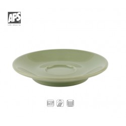 PLATILLO TAZA EXPRESSO PORCELANA VERDE "SNUG"