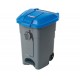 CUBO BASURA CON PEDAL 50L TAPA AZUL